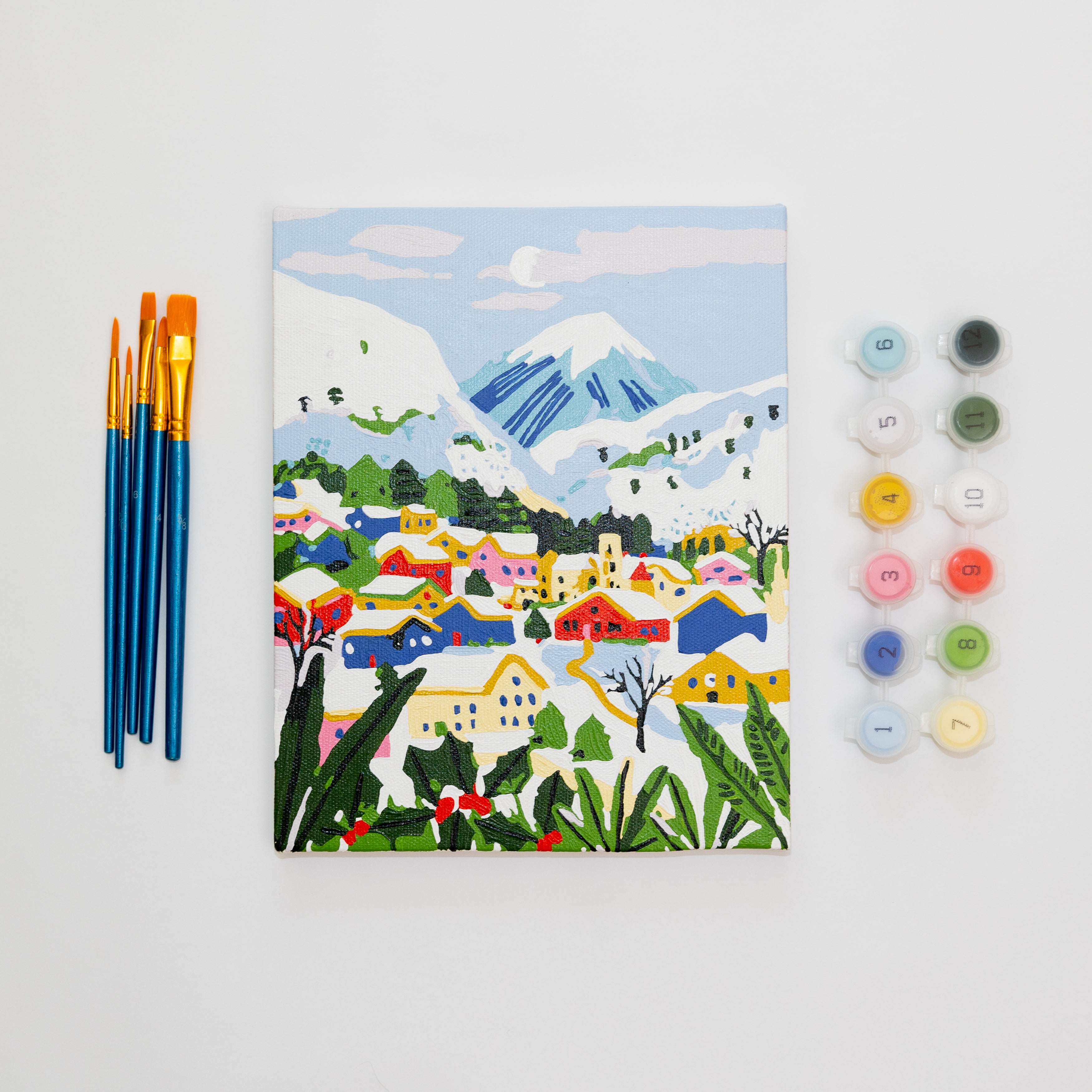 Snow Village by Hebe Studio Paint by Numbers Framed Mini