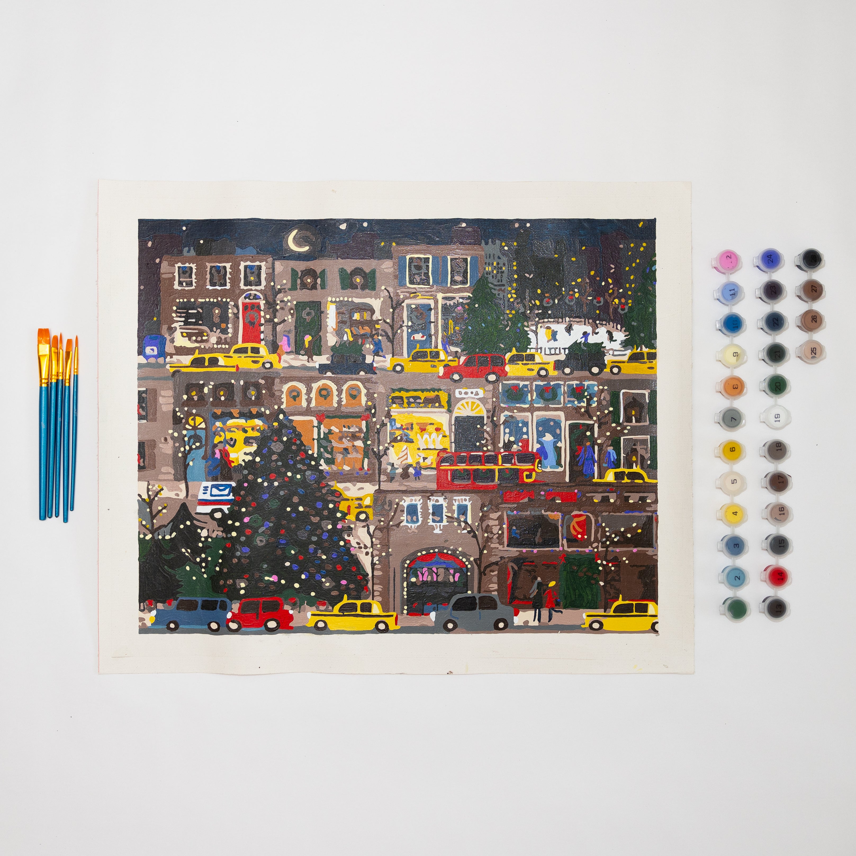 Magical Christmas Town by Joy Laforme Paint by Numbers Deluxe