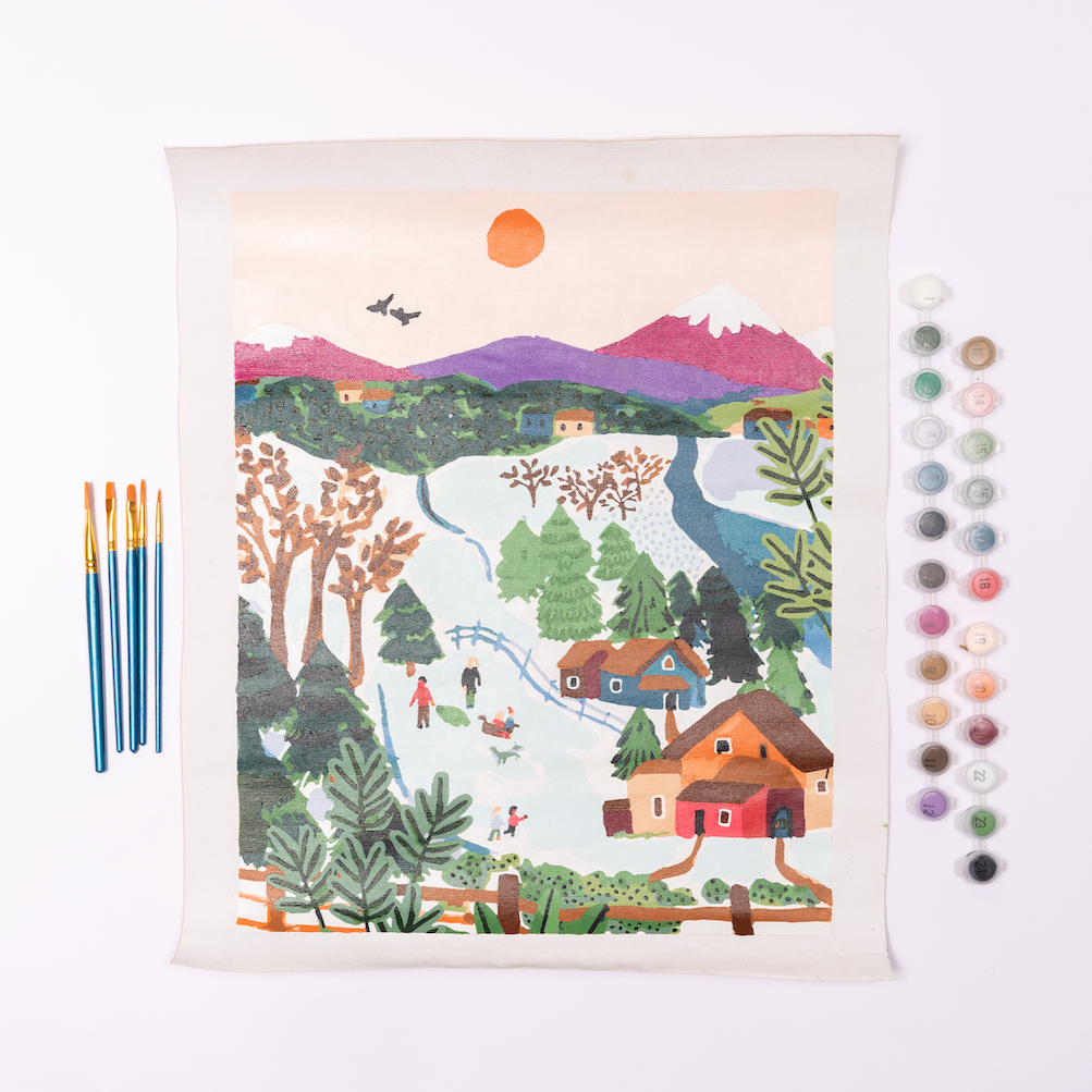 Winter Wonderland Snowscene by Hebe Studio Paint by Numbers Deluxe