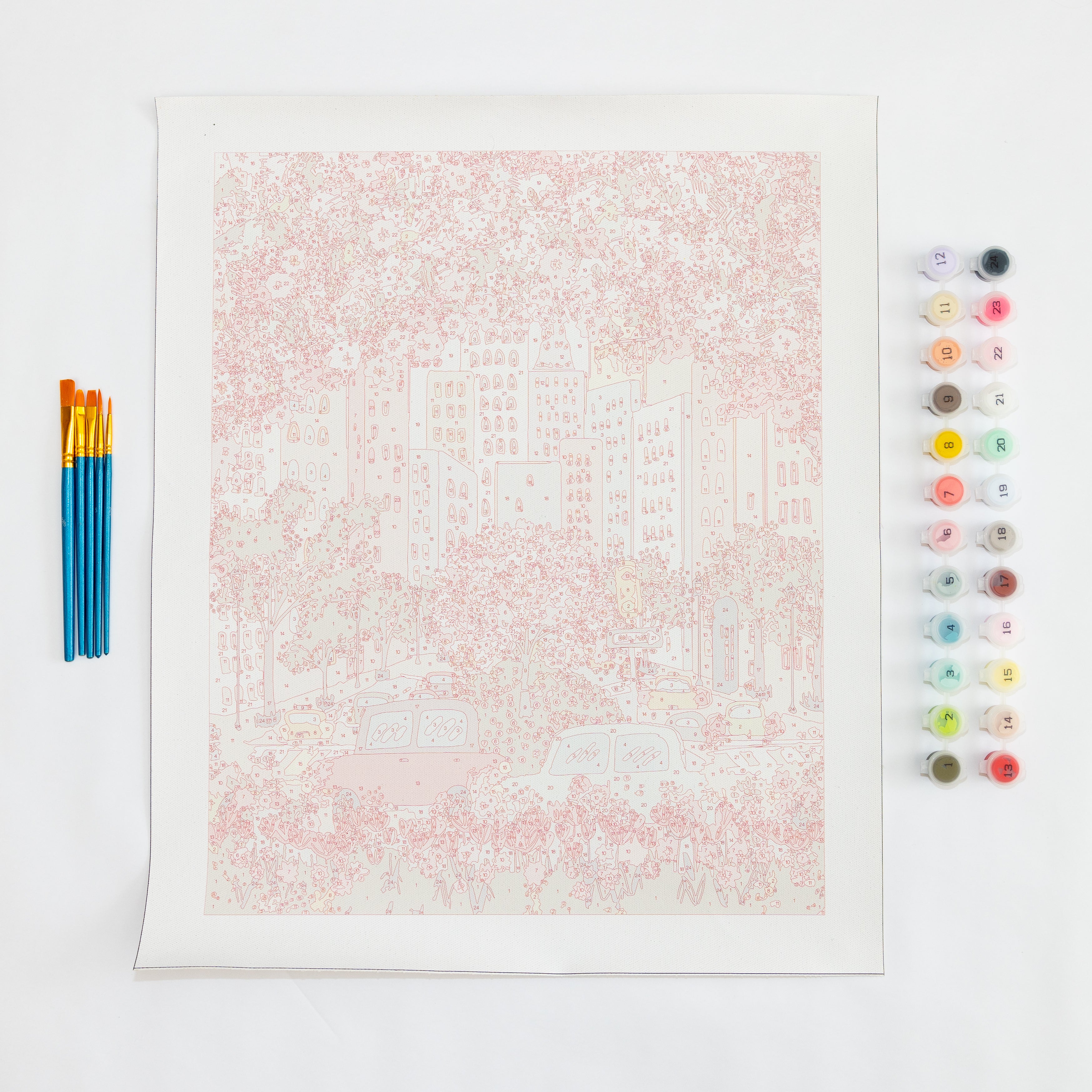 Peach City by Joy Laforme Paint by Numbers Deluxe