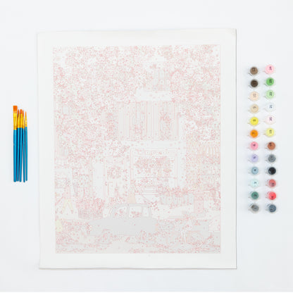 Periwinkle Blossom Street by Joy Laforme Paint by Numbers Deluxe