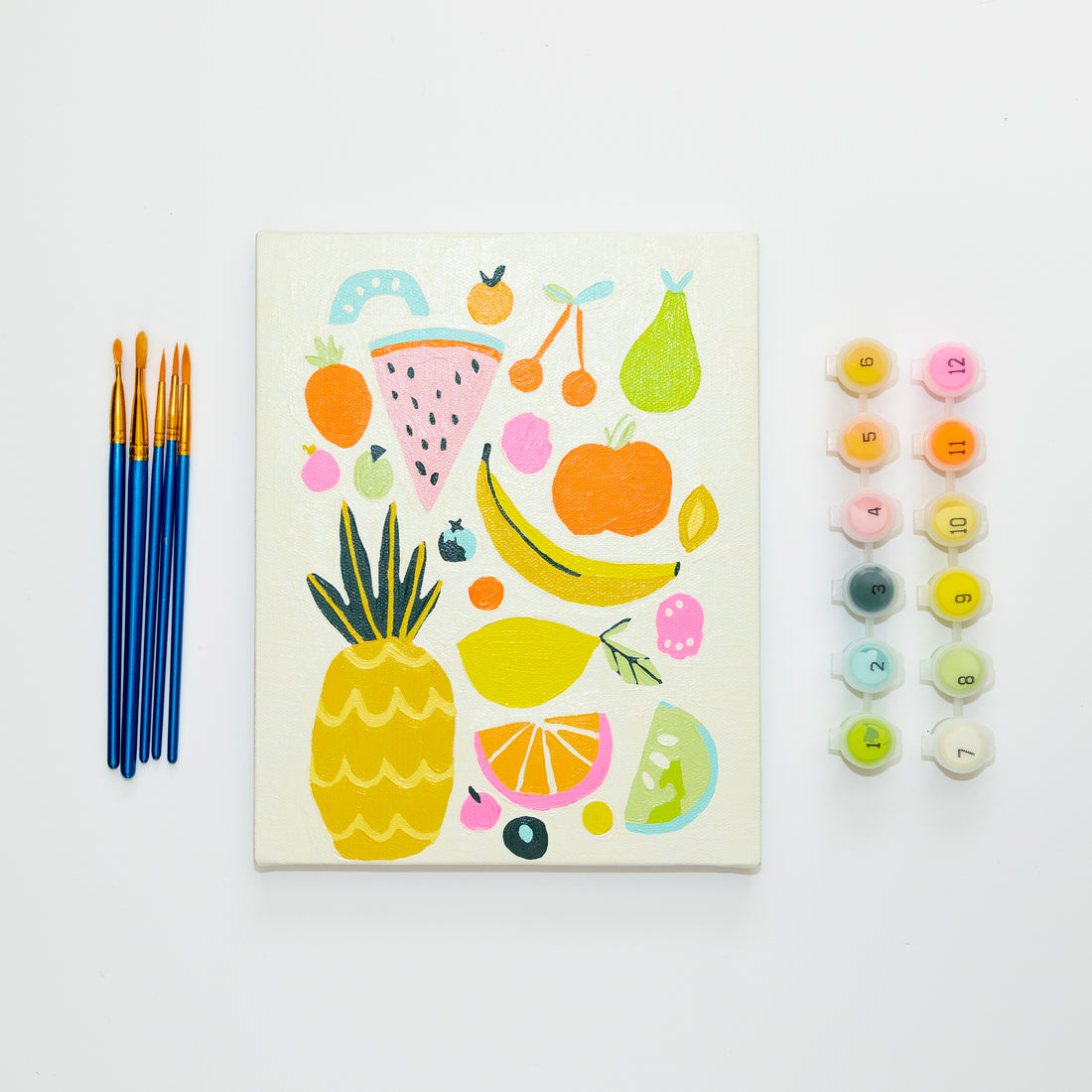 Fruitiest Fruits by Darcie Olley Paint by Numbers for Kids Framed Mini
