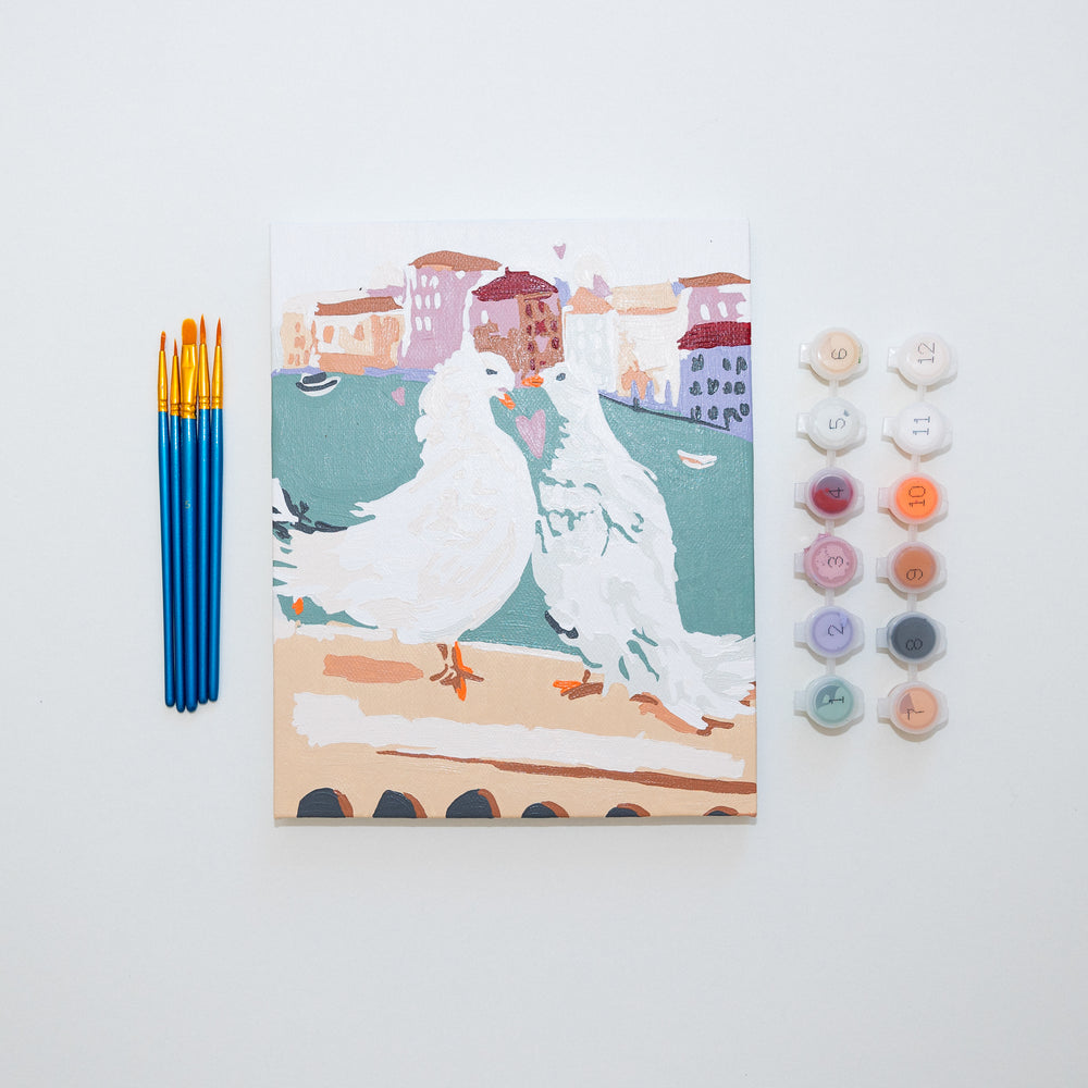 PREORDER Lovebirds by Nysha Lilly Paint by Numbers Framed Mini