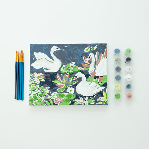 Swans by Lindsay Brackeen Paint by Numbers Framed Mini