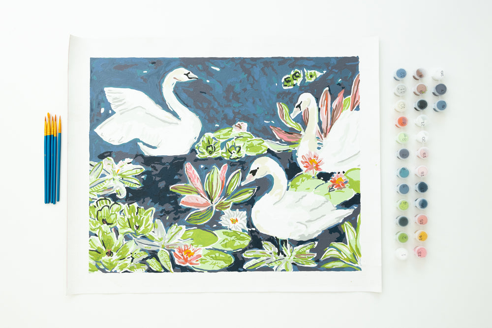 Swans by Lindsay Brackeen Paint by Numbers Deluxe