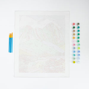 Dolomites Blue Rainbow Mountains by Hebe Studio Paint by Numbers Deluxe