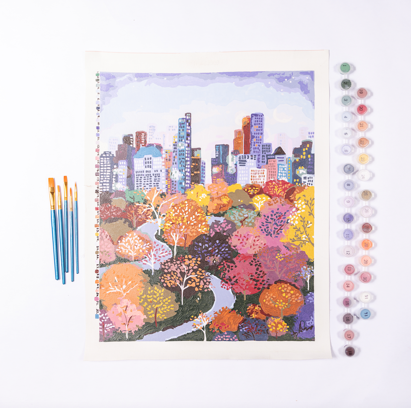 Autumn in the Park by Joy Laforme Paint by Numbers Deluxe