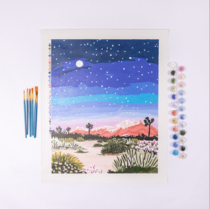 Joshua Tree at Night by Sarah Gesek Paint by Numbers Deluxe